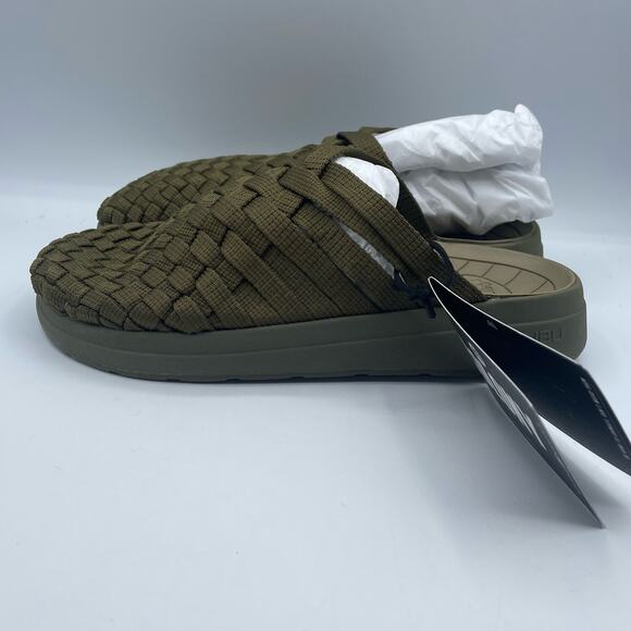 Malibu Sandals Colony Classic Nylon Eva Olive Green Slip On Mens 8 Womens 10